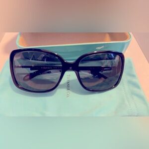 Tiffany & Co Sunglasses Crystal Keys Black Silver